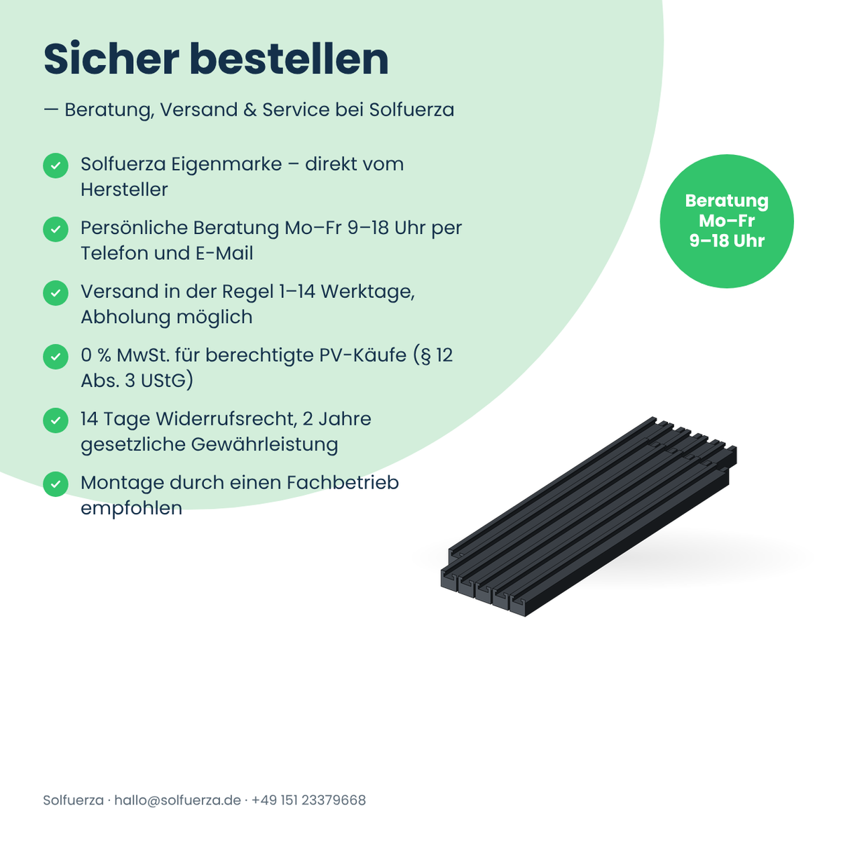 Solfuerza Alu-Tragschienen-Set C