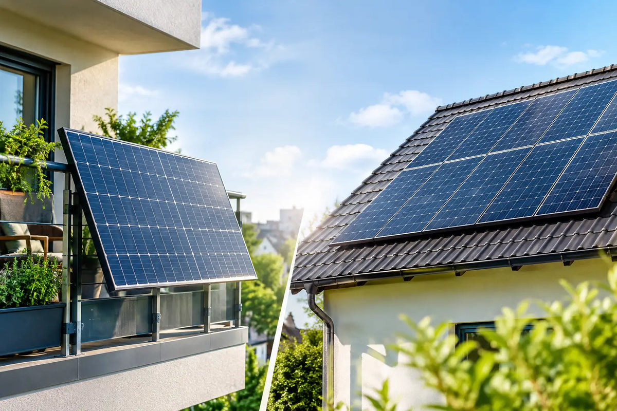 Solarmodule Vergleich für Balkon und Dach