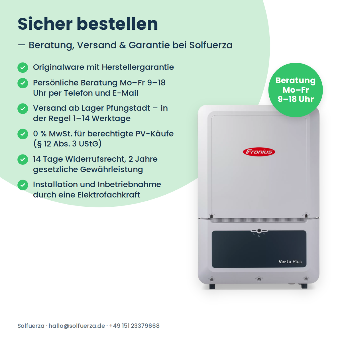 Fronius Verto Plus 15.0 Hybrid-Wechselrichter 15 kW