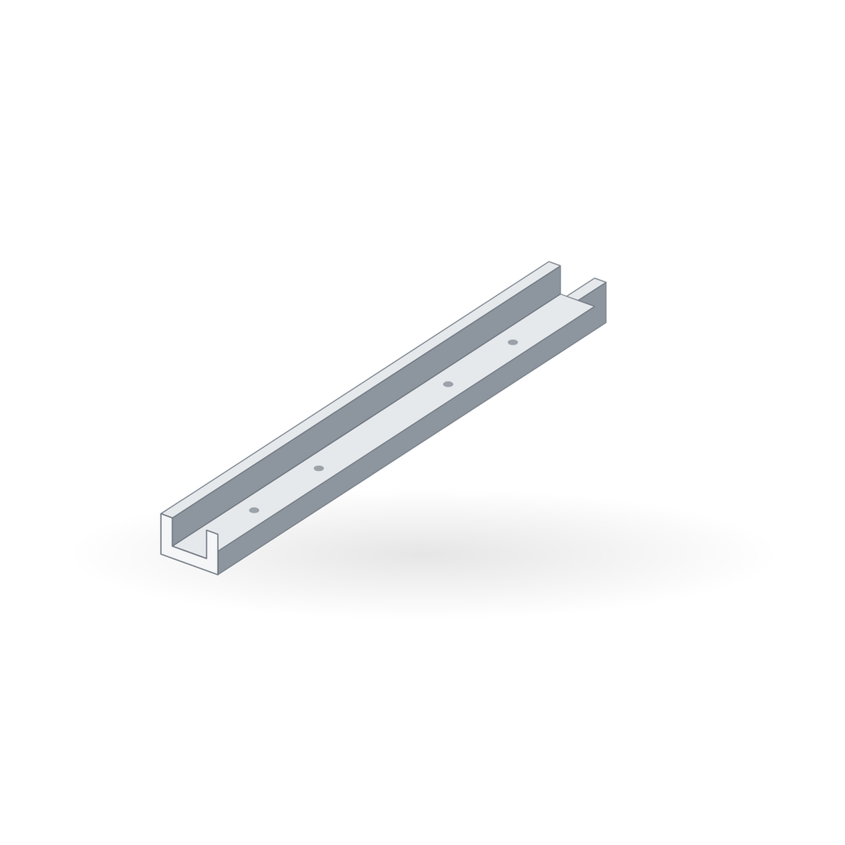 Solfuerza Schienenverbinder 20 cm Aluminium für Montageschiene – freigestellt