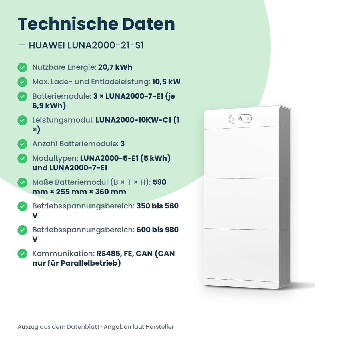 HUAWEI LUNA2000-21-S1 Batteriespeicher 21 kWh