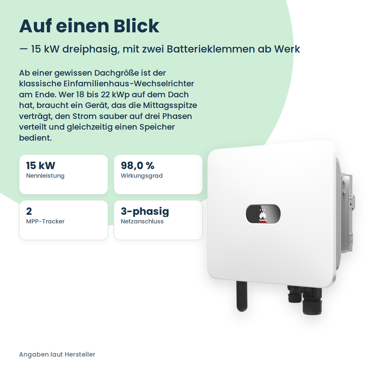 HUAWEI SUN2000-15K-MB0 Hybrid-Wechselrichter 15 kW