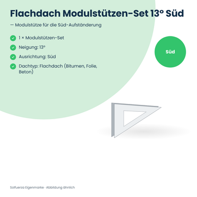 Solfuerza Flachdach Modulstützen-Set 13° Süd