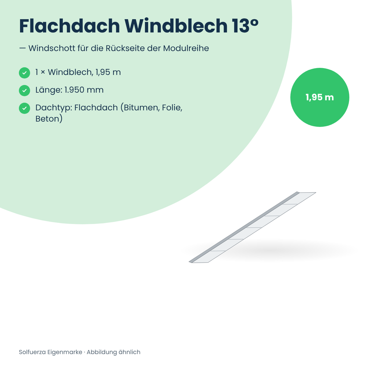 Solfuerza Flachdach Windblech 13°