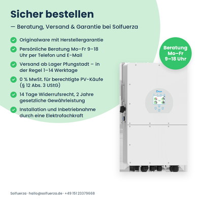 Deye SUN-25K-SG01HP3-EU – 25 kW Hybrid-Wechselrichter dreiphasig für Hochvolt-Speicher