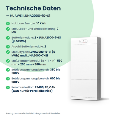 HUAWEI LUNA2000-10-S1 Batteriespeicher 10 kWh